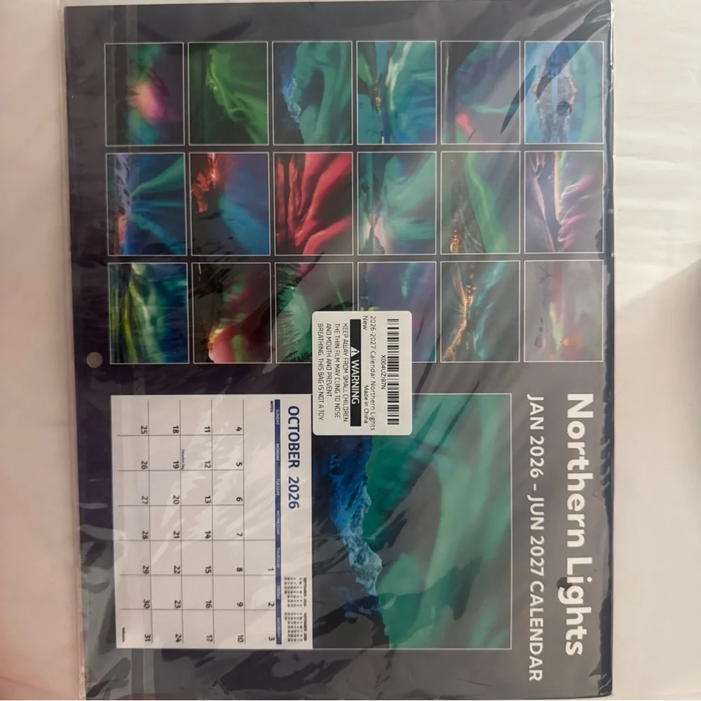 Northern Lights Wall Calendar - Aurora Borealis